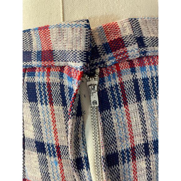 Vintage 1960s Plaid Polyester 3 Piece Suit Summer Winter Small - Picture 12 of 15